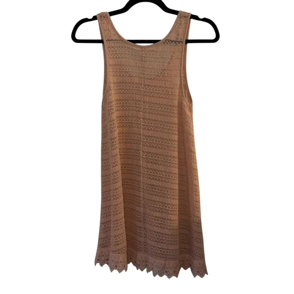 Mudd Y2k Crochet Tank Top Rose Festival Boho Hippie Longer Length Size Medium - Picture 2 of 5